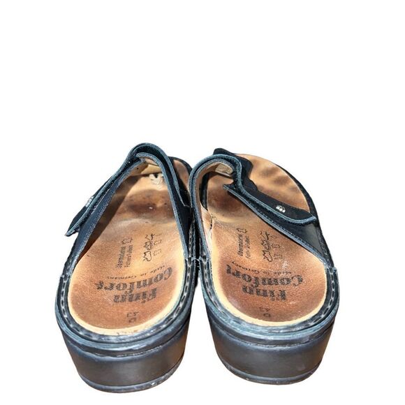 Finn Comfort made in Germany black leather flip flops size 43 EU/ M 9.5/W11.5 - Picture 4 of 9
